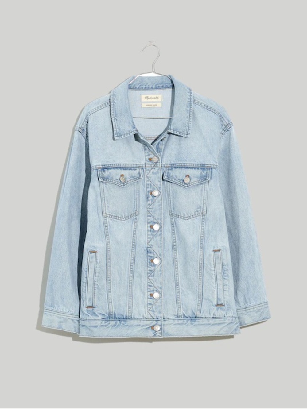 Madewell oversized denim trucker jacket